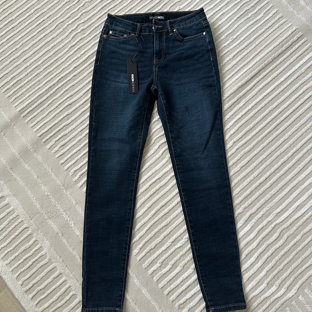 Fashion Nova Dark Wash Skinny Jeans